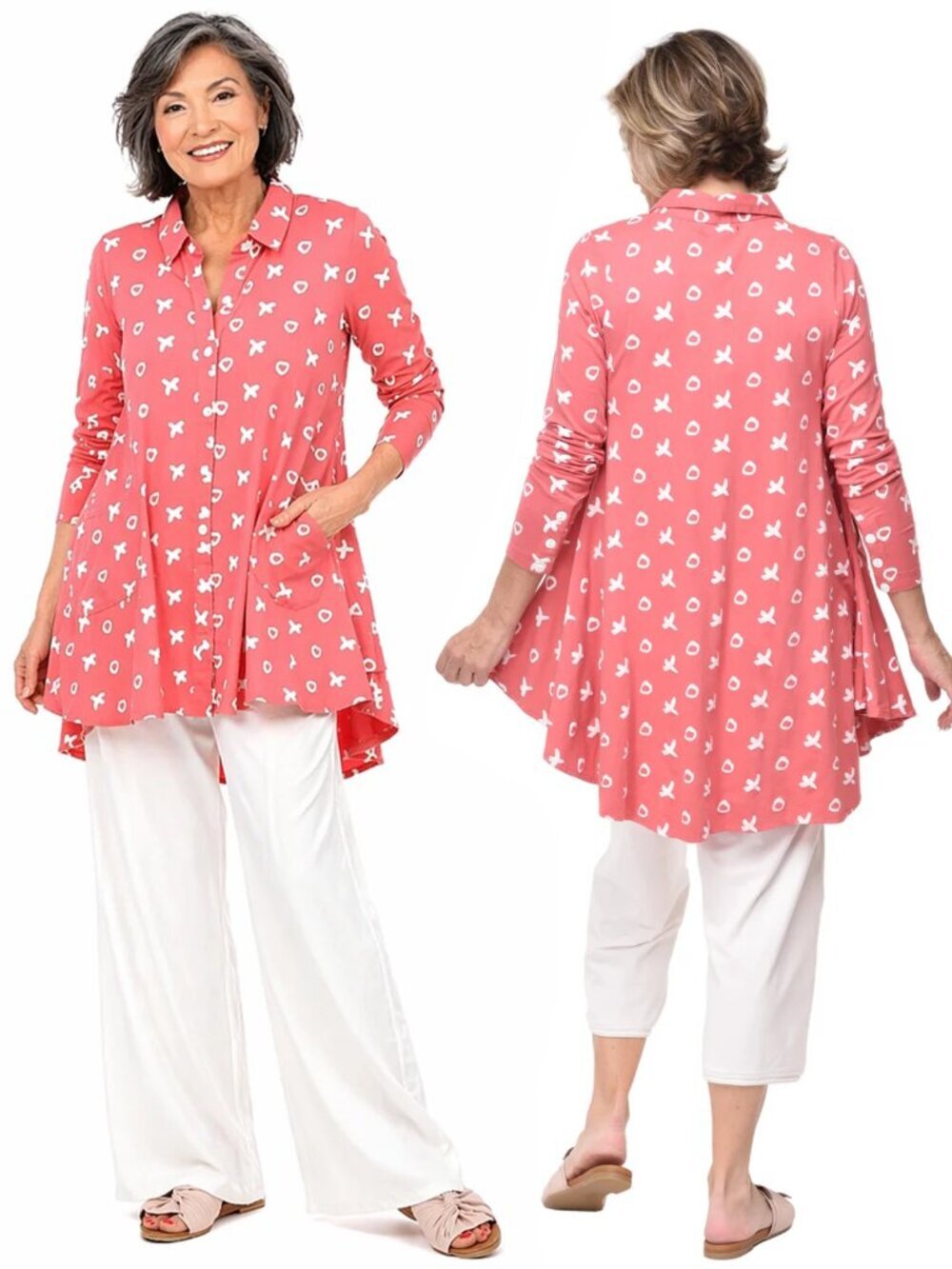 NWT New Snapdragon & Twig Lauryn Button Down In Paradise XO Size XL